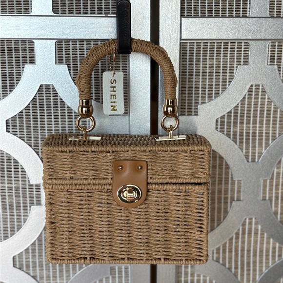 SHEIN Handbags - SHEIN Brown Woven Mini Bag